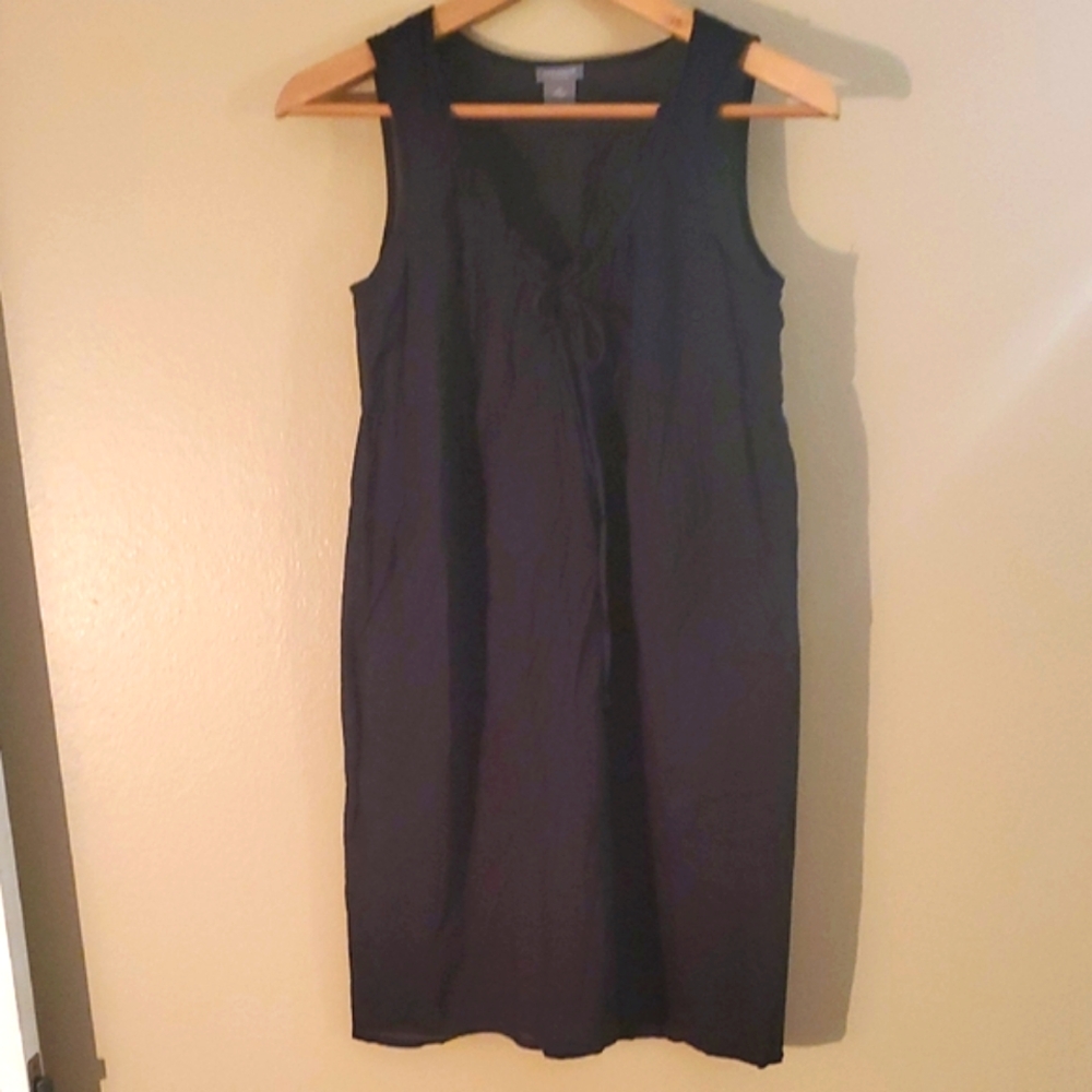 Ann Taylor Black Petite Dress Black Sheer